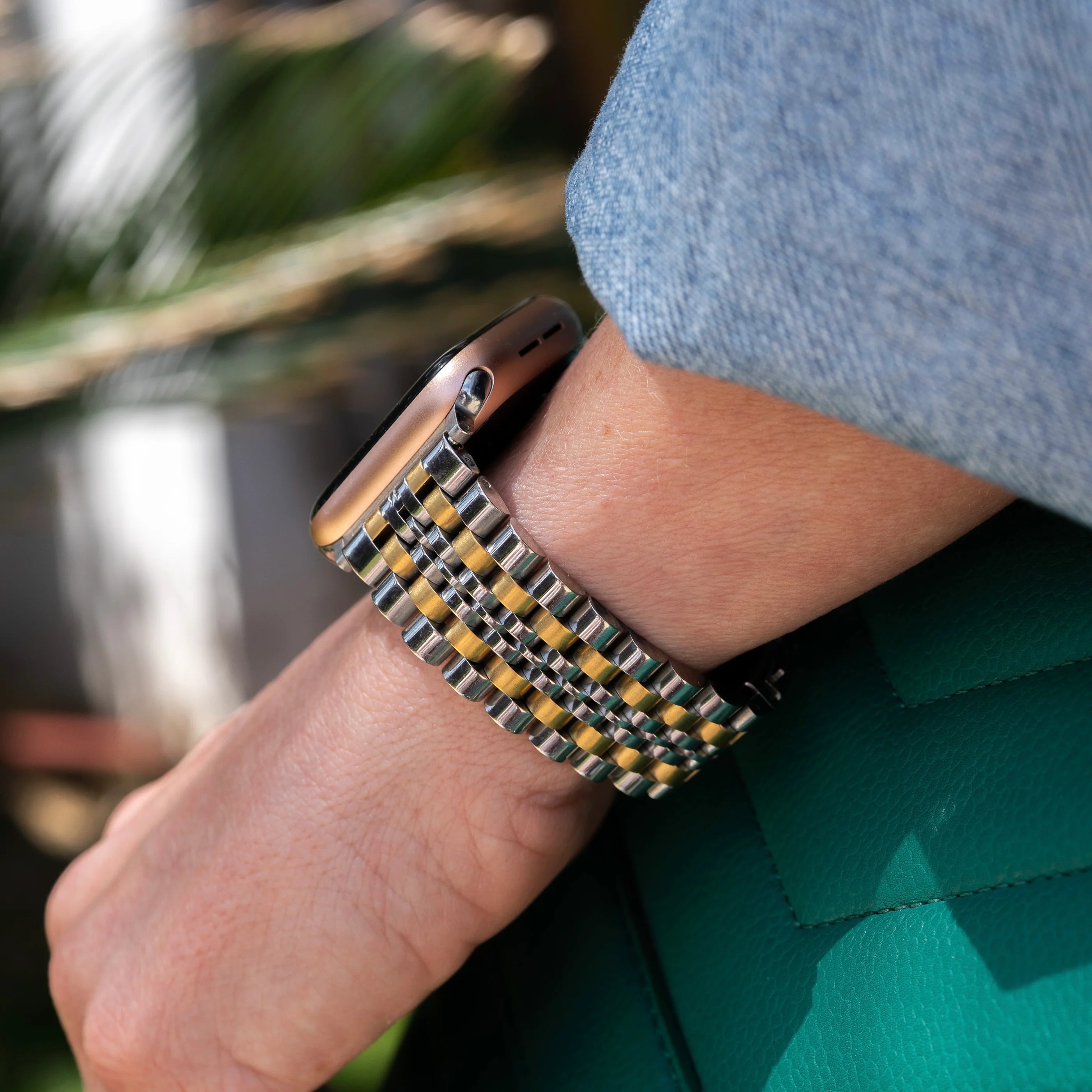 Bracelet acier xoxo Wildhearts Apple Watch (argenté/doré)