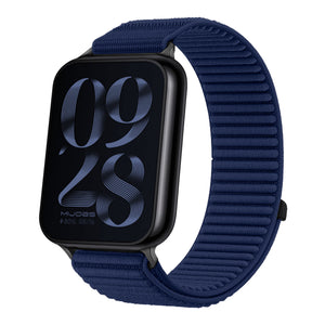 Bracelet nylon ondulé Xiaomi Smart Band 10 Pro (bleu foncé)