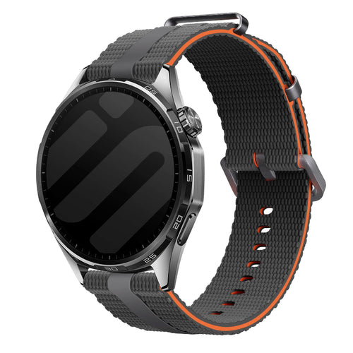 Bracelet active silicone Coros Pace 2 (gris foncé/orange)