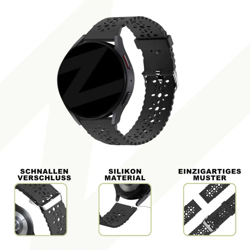 Bandz Coros Apex 42mm Patterned Silicone Strap (Black)