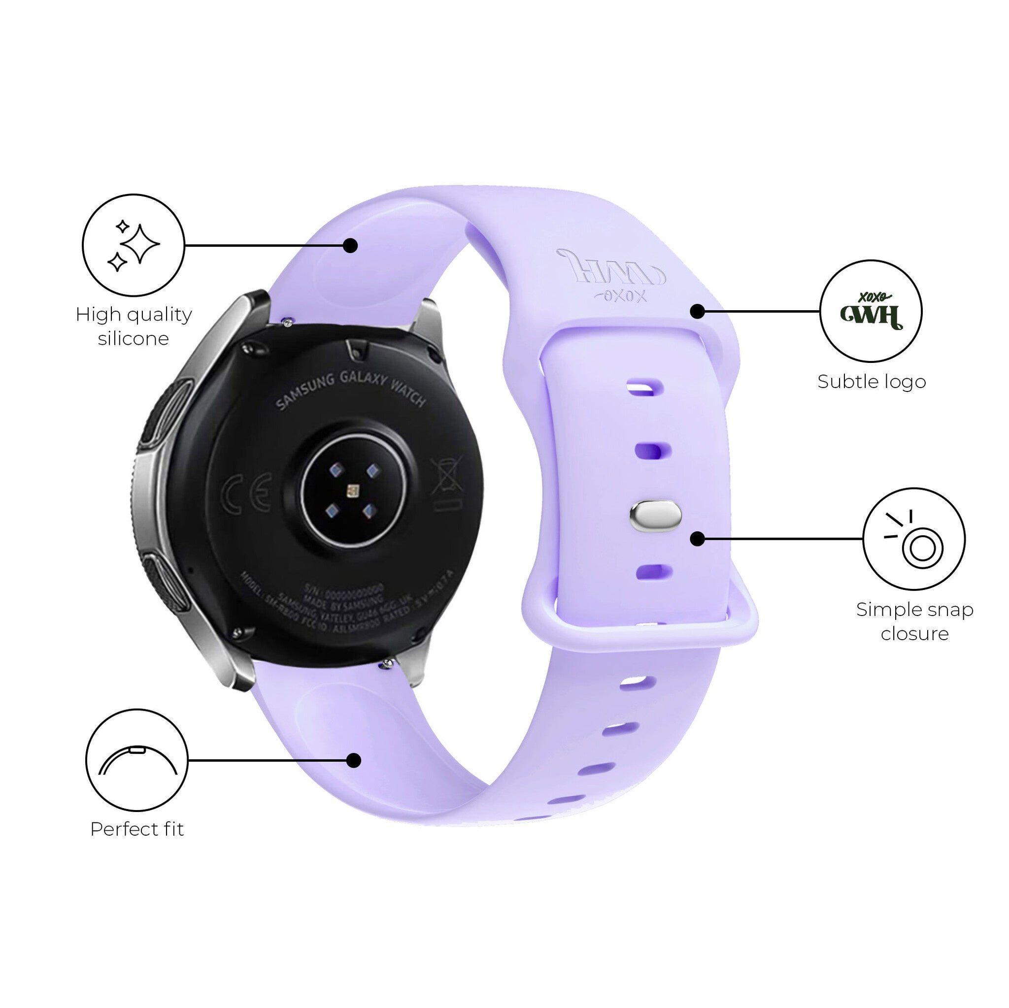 Bracelet silicone xoxo Wildhearts Polar Vantage M (lilas)