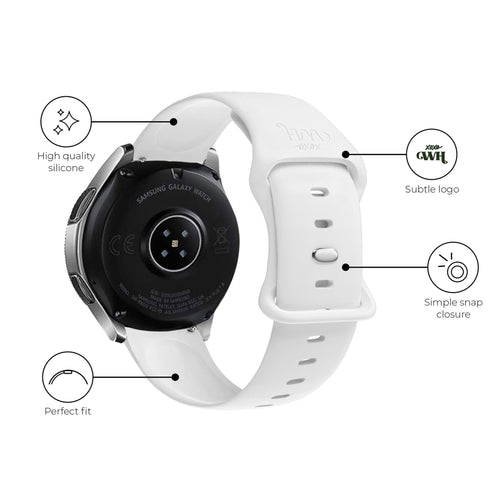 xoxo Wildhearts Samsung Galaxy Watch 4 44mm Silicone Strap (White)