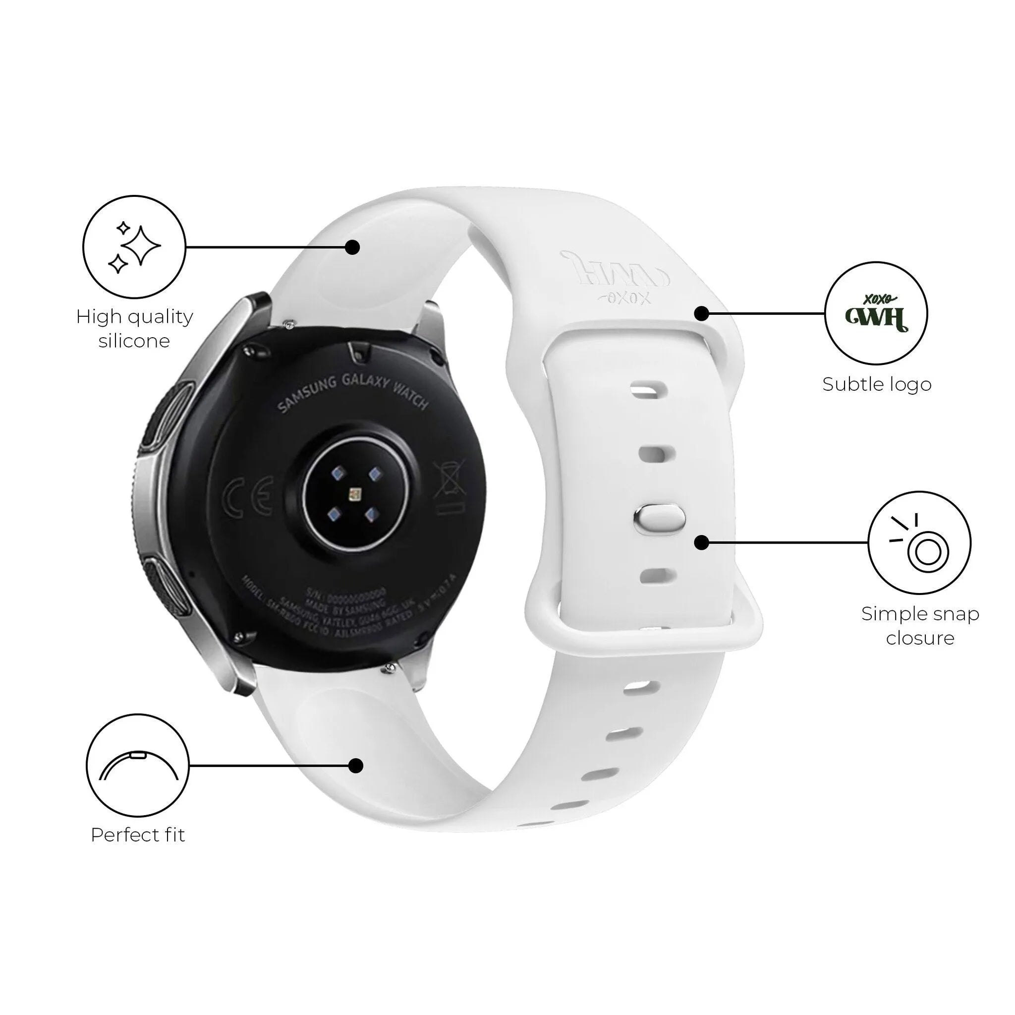 Bracelet silicone xoxo Wildhearts Polar Ignite (blanc)