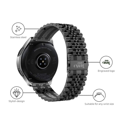 Bracelet acier xoxo Wildhearts Amazfit GTS 2 (noir)
