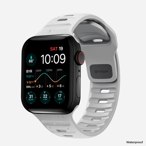Nomad Bracelet silicone sport Apple Watch (gris lunar)