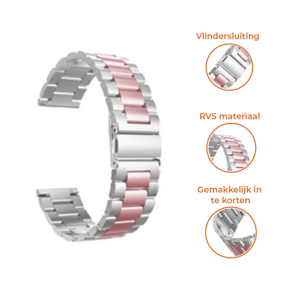 Bracelet acier Huawei Watch GT 5 41mm (argent/rose)
