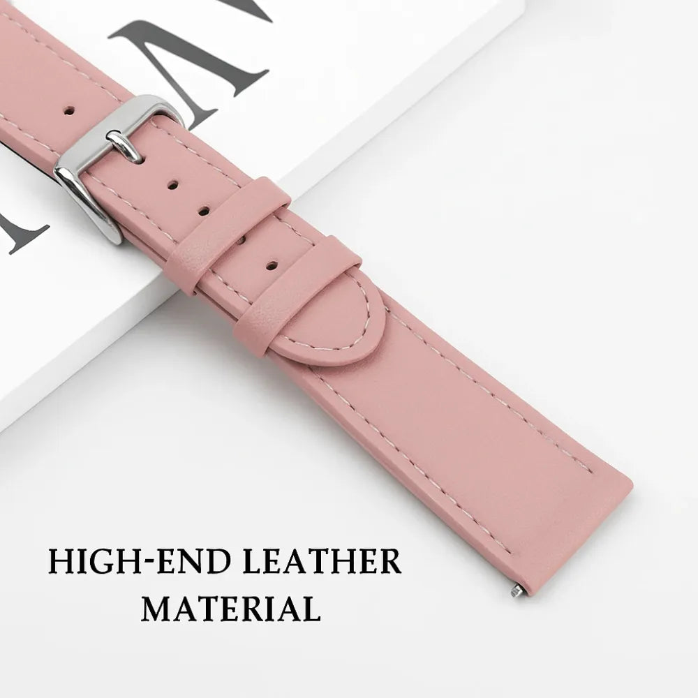 Bracelet cuir Samsung Galaxy Watch FE (rose)