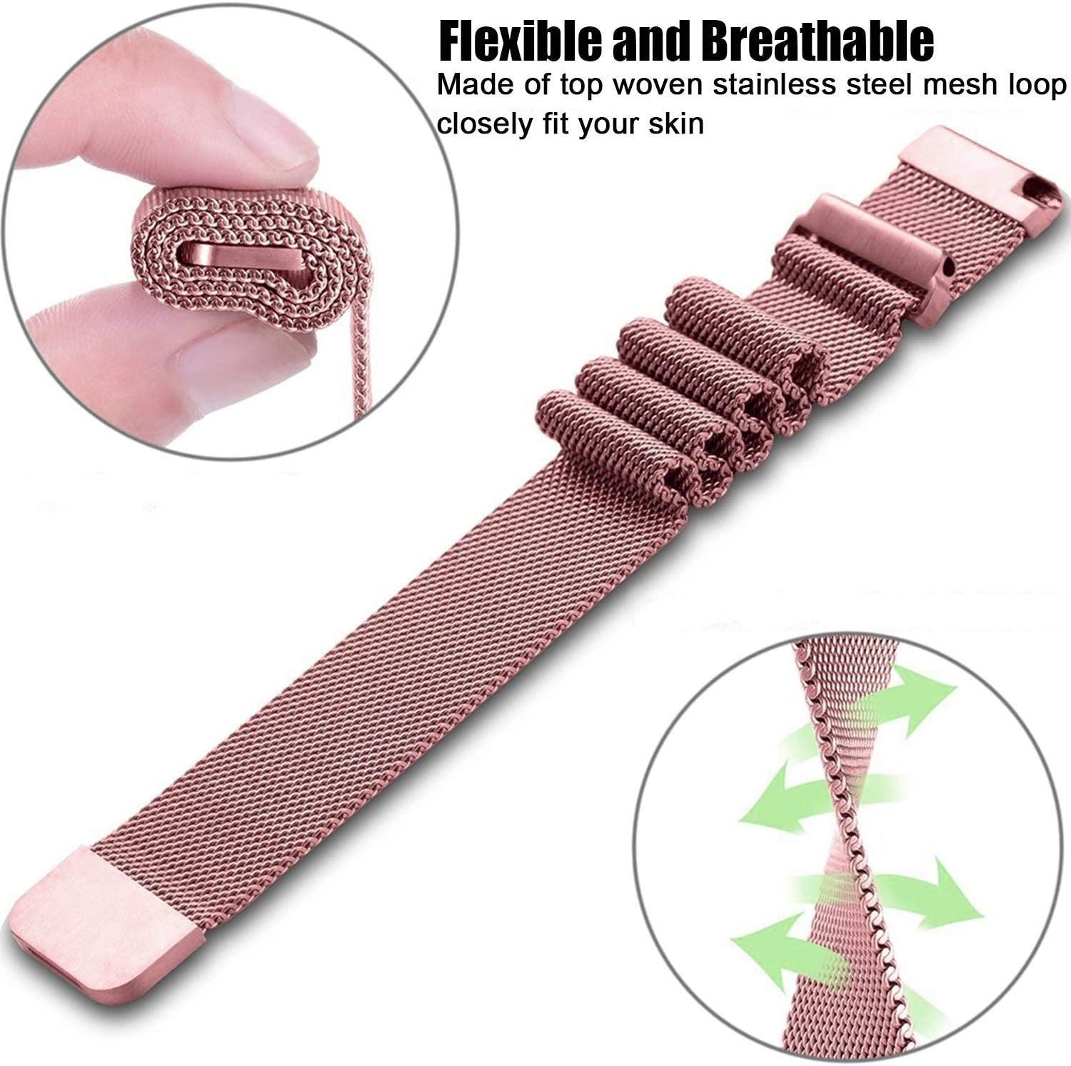 Bracelet milanais Garmin Forerunner 255 (rose)
