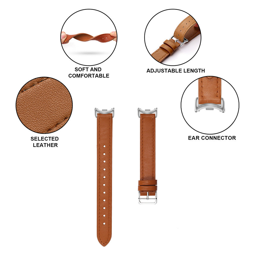 Bracelet en cuir Xiaomi Smart Band 8 (marron)