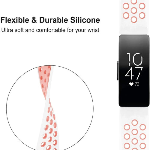 Silicone Sport Strap, white/pink, promotional banner