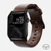 Nomad Bracelet cuir moderna Apple Watch (marron/noir)