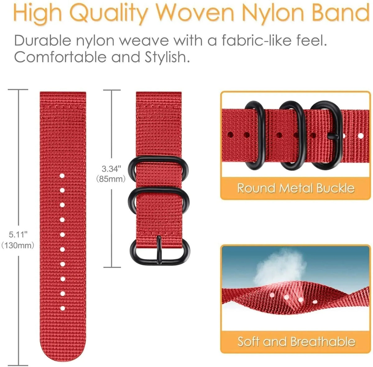 Nylon Buckle Strap, red, promotional banner