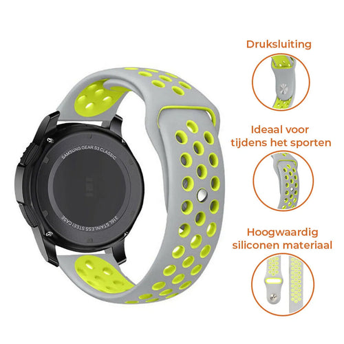 Silicone Sport Strap, grey/yellow, promotional banner