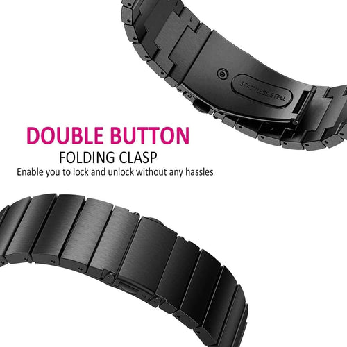 Premium Metal Strap, black, infographic (USP banner)