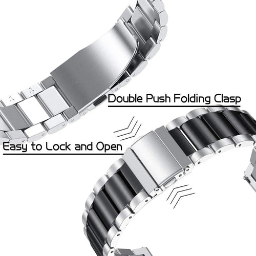 Bracelet acier Oppo Watch X2 Mini (argent/noir)