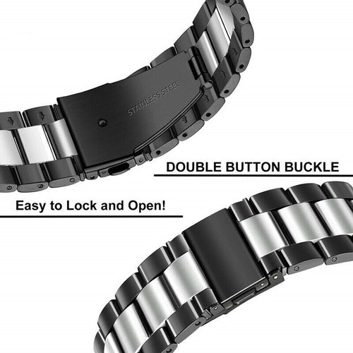 Bracelet acier Garmin Vivomove HR (noir/argent)