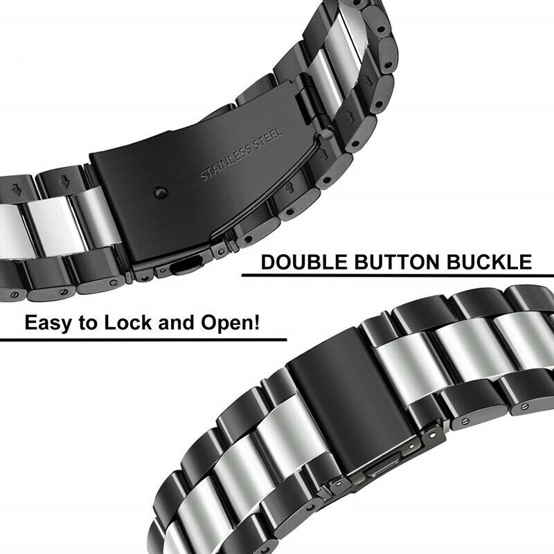 Bracelet acier Garmin Vivoactive 6 (noir/argent)