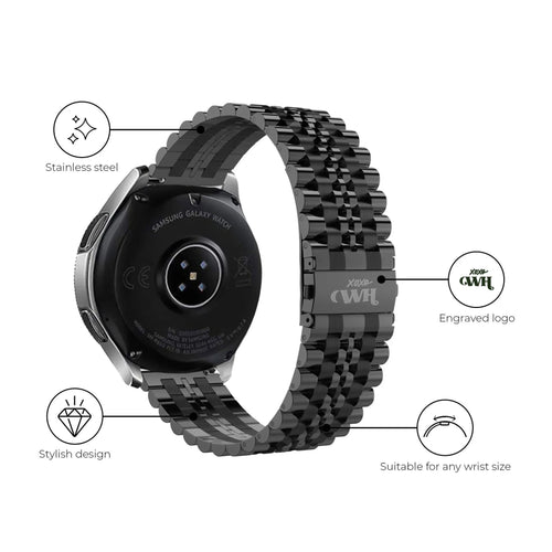xoxo Wildhearts Fossil Gen 6 44mm Steel Strap (Black)