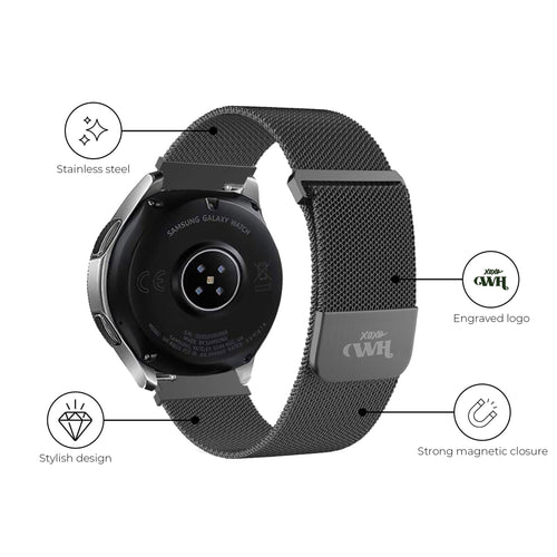 Bracelet milanais xoxo Wildhearts Huawei Watch 3 Pro (noir)
