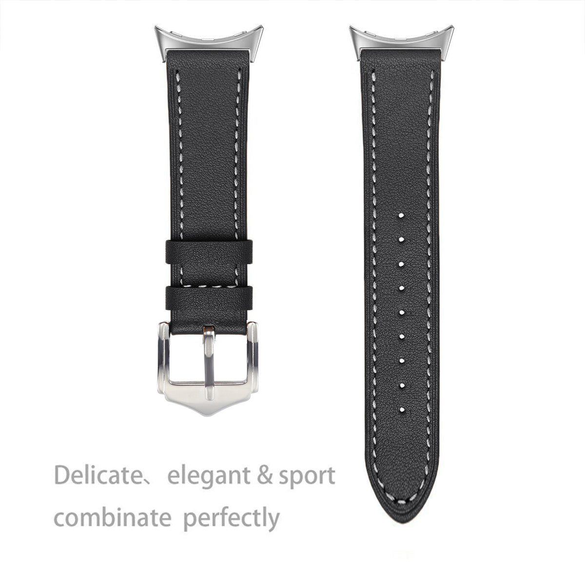 Bracelet cuir moderne Google Pixel Watch 4 - 45mm (noir)