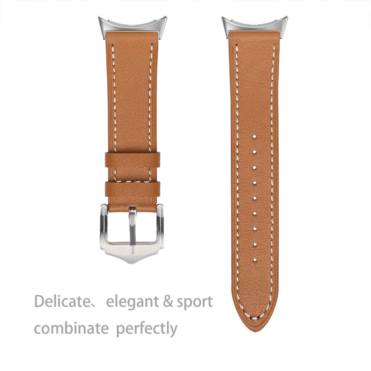 Google Pixel Watch 3 - 45mm Modern Leather Strap (Brown)