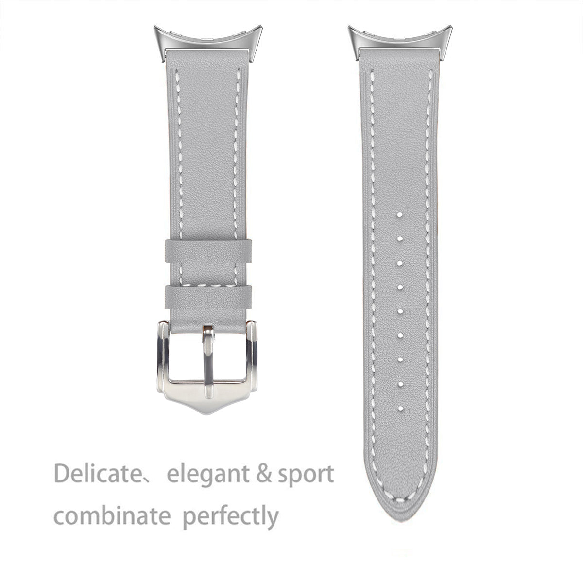 Bracelet cuir moderne Google Pixel Watch 4 - 45mm (gris)