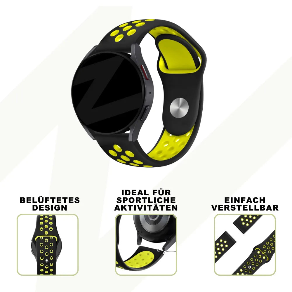 Bandz Bracelet sport 'Deluxe' Coros Pace 2 (noir/jaune)