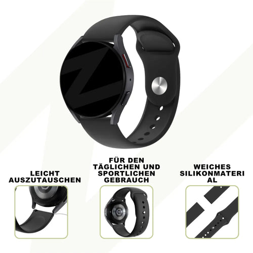 Silicone Sport Strap 'Deluxe', black, promotional banner
