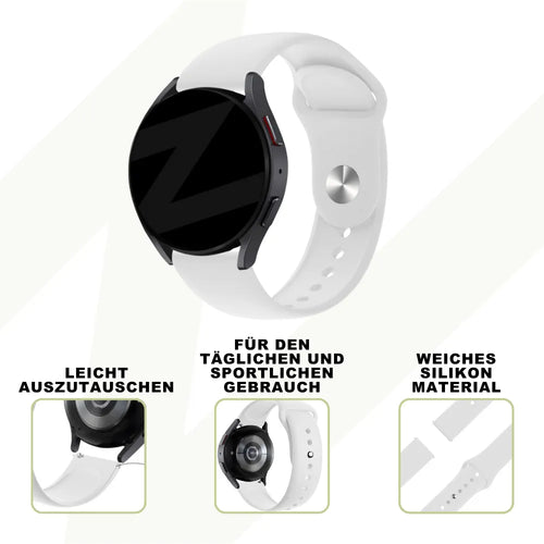 Silicone Sport Strap 'Deluxe', white, promotional banner