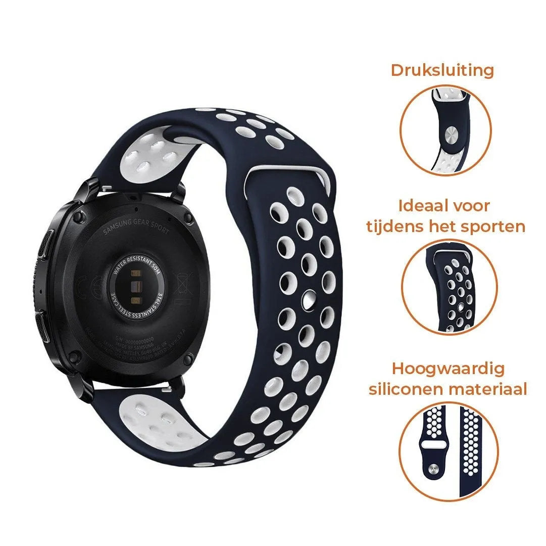 Silicone Sport Strap, blue/white, promotional banner