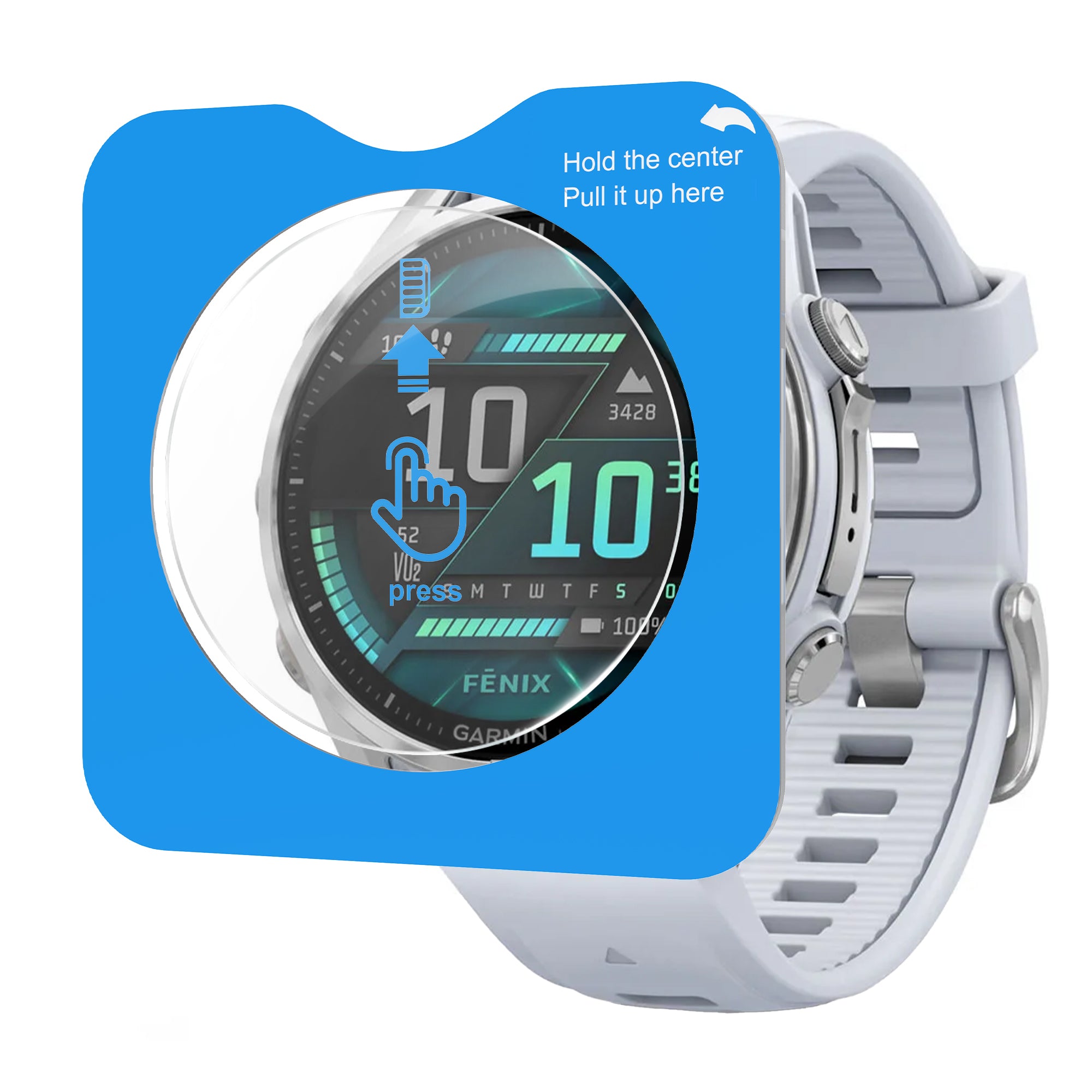 Protection d'écran avec outil de pose en un clic - Garmin Fenix 8 - 43mm