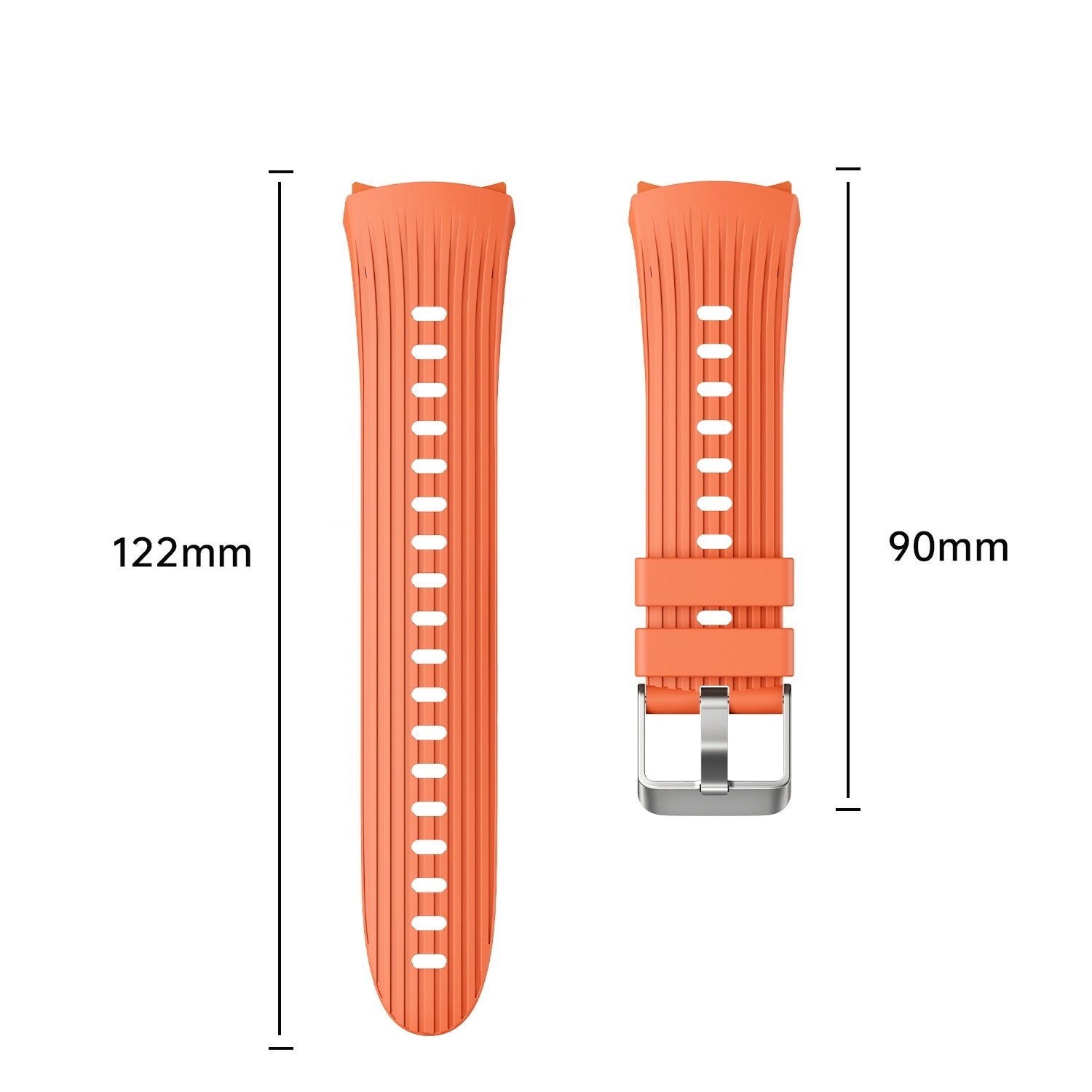 Bracelet silicone 'Perfect Fit' Huawei Watch 5 - 46mm (orange)