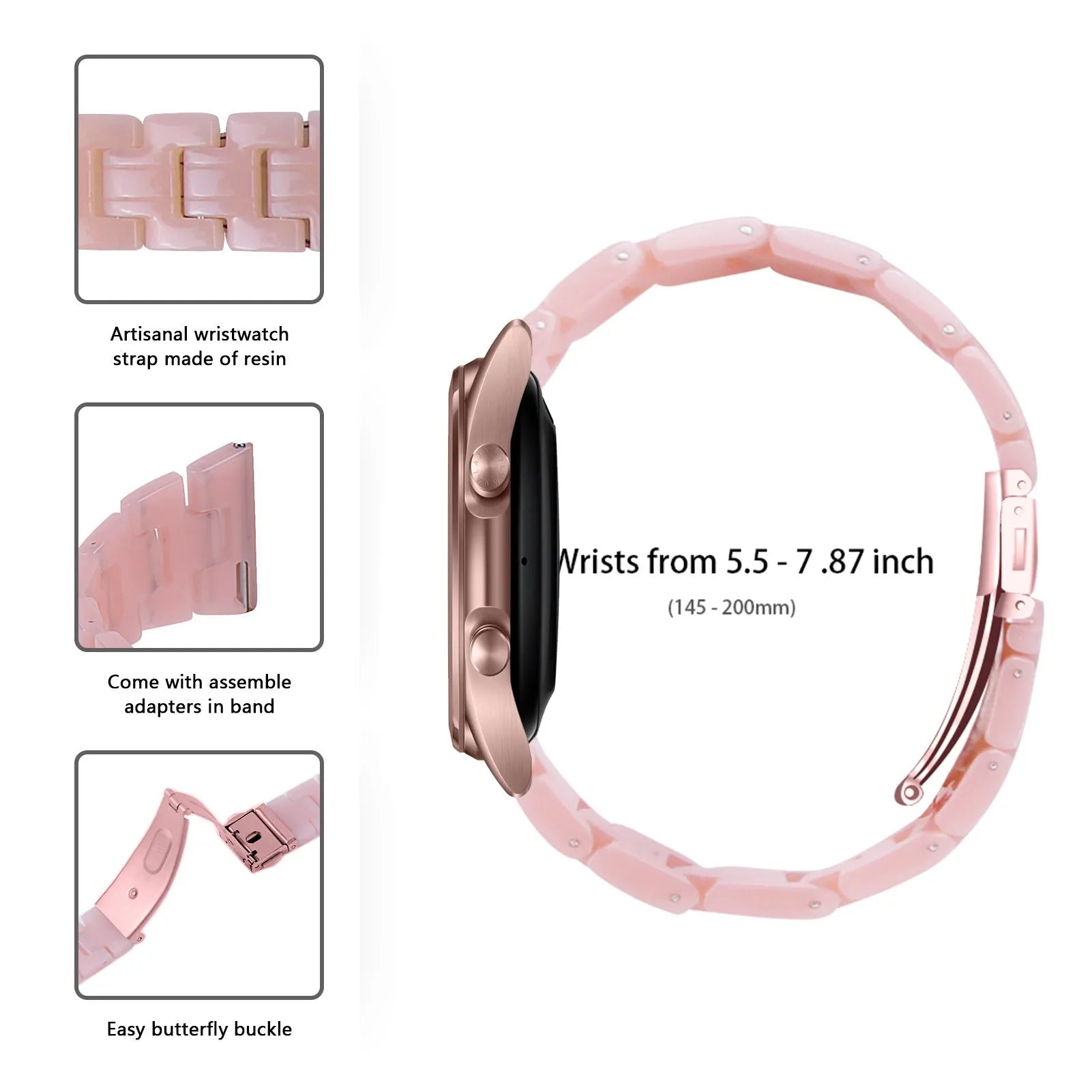 Bracelet résine Amazfit Active 2 (rose)