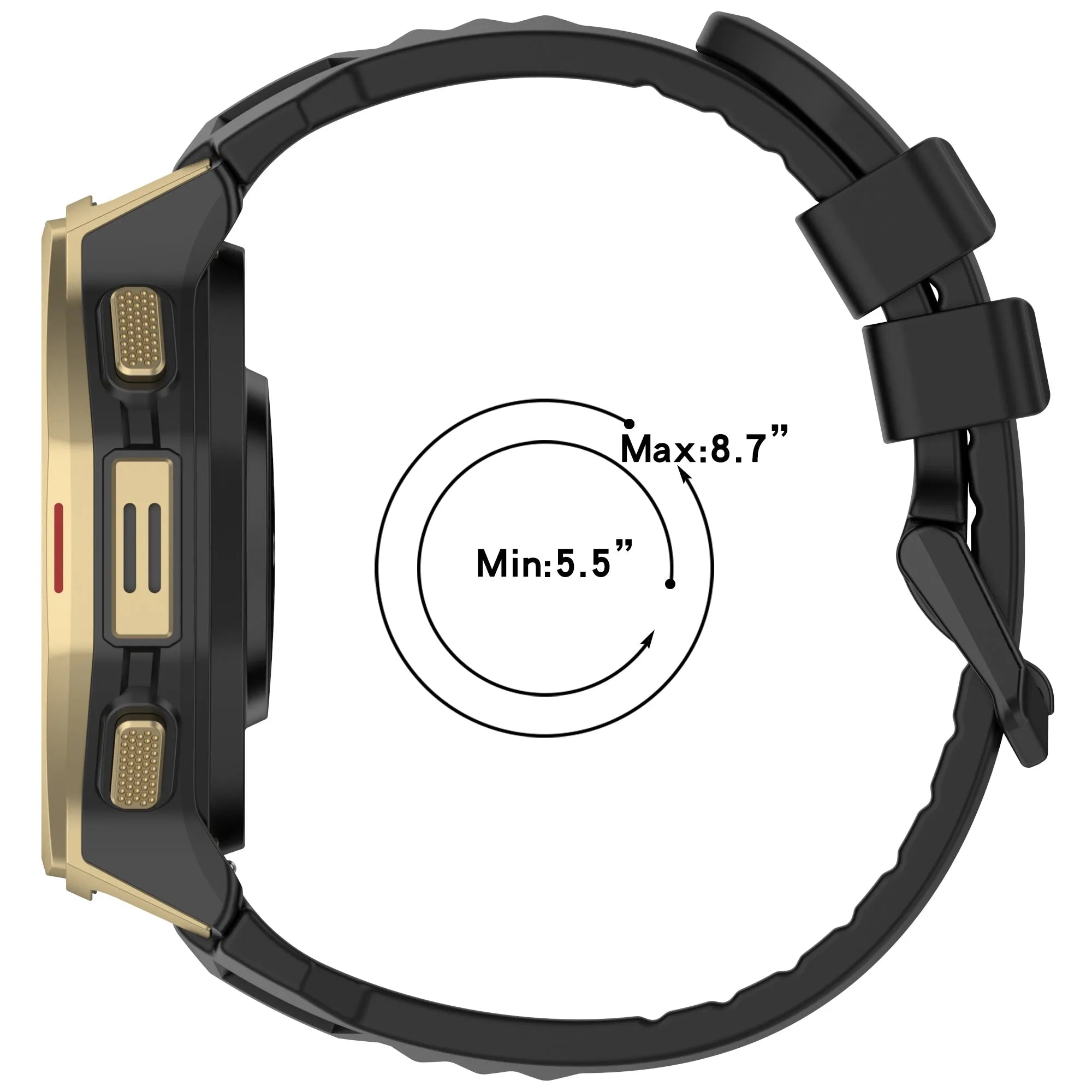 Amazfit T-Rex 3 Pro - 44mm Silicone Strap (Black)