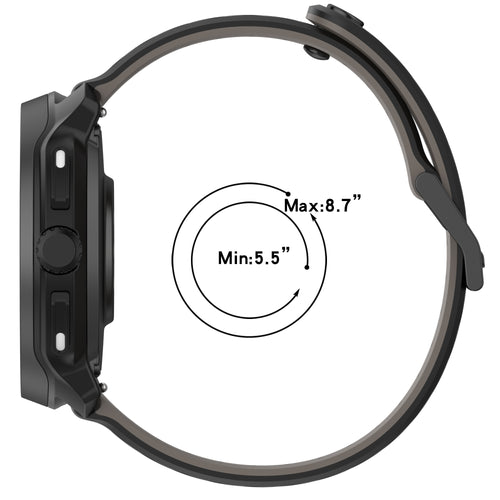 Bracelet silicone à rayures CMF Watch Pro 2 (noir)