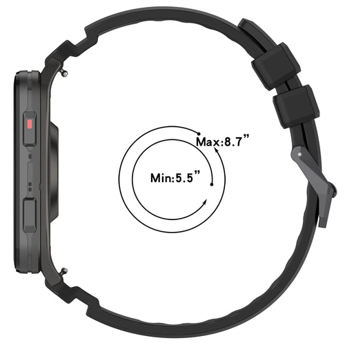 Bracelet silicone Coros Apex 4 - 46mm (noir)