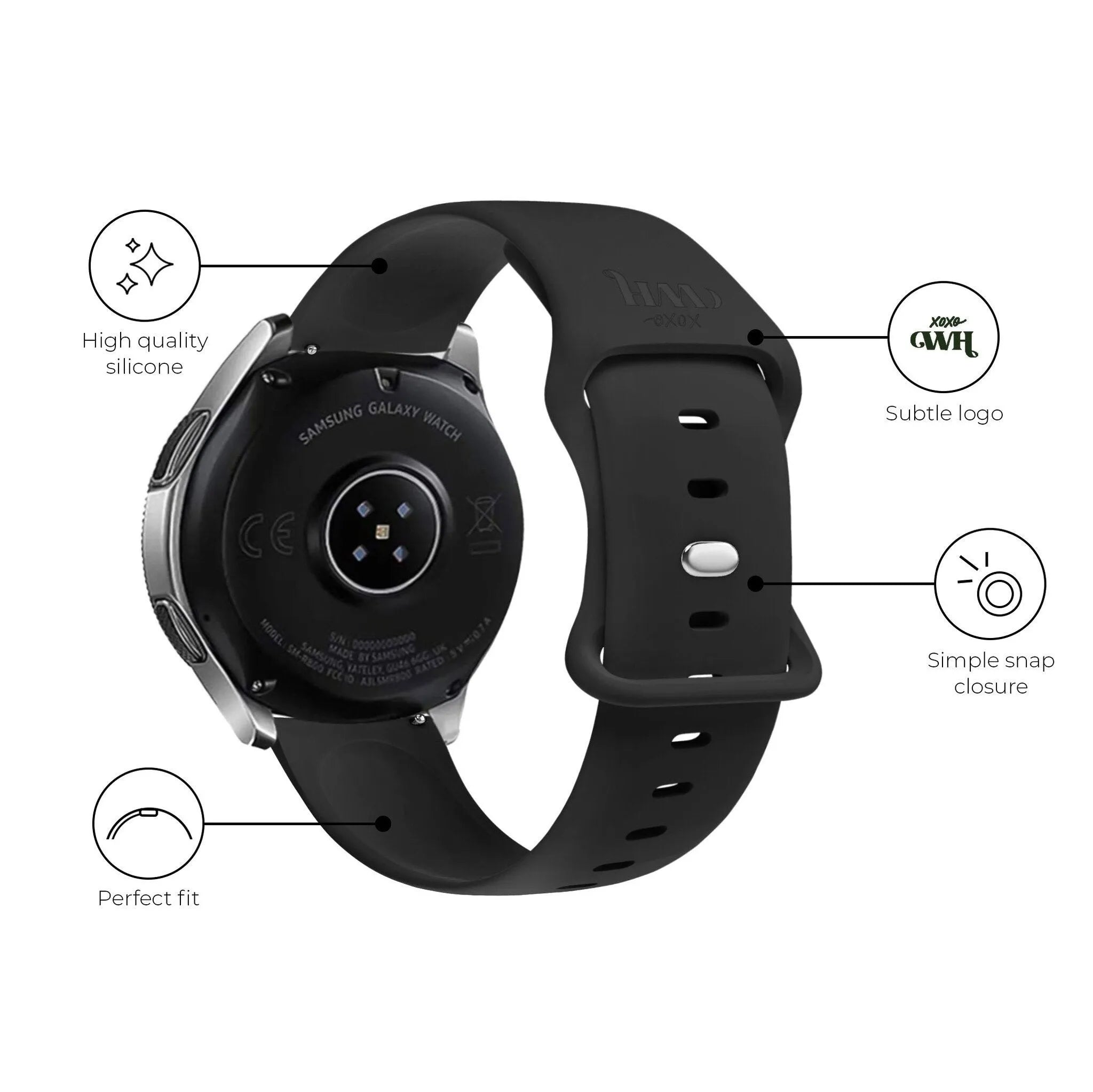 Bracelet silicone xoxo Wildhearts Polar Pacer (noir)