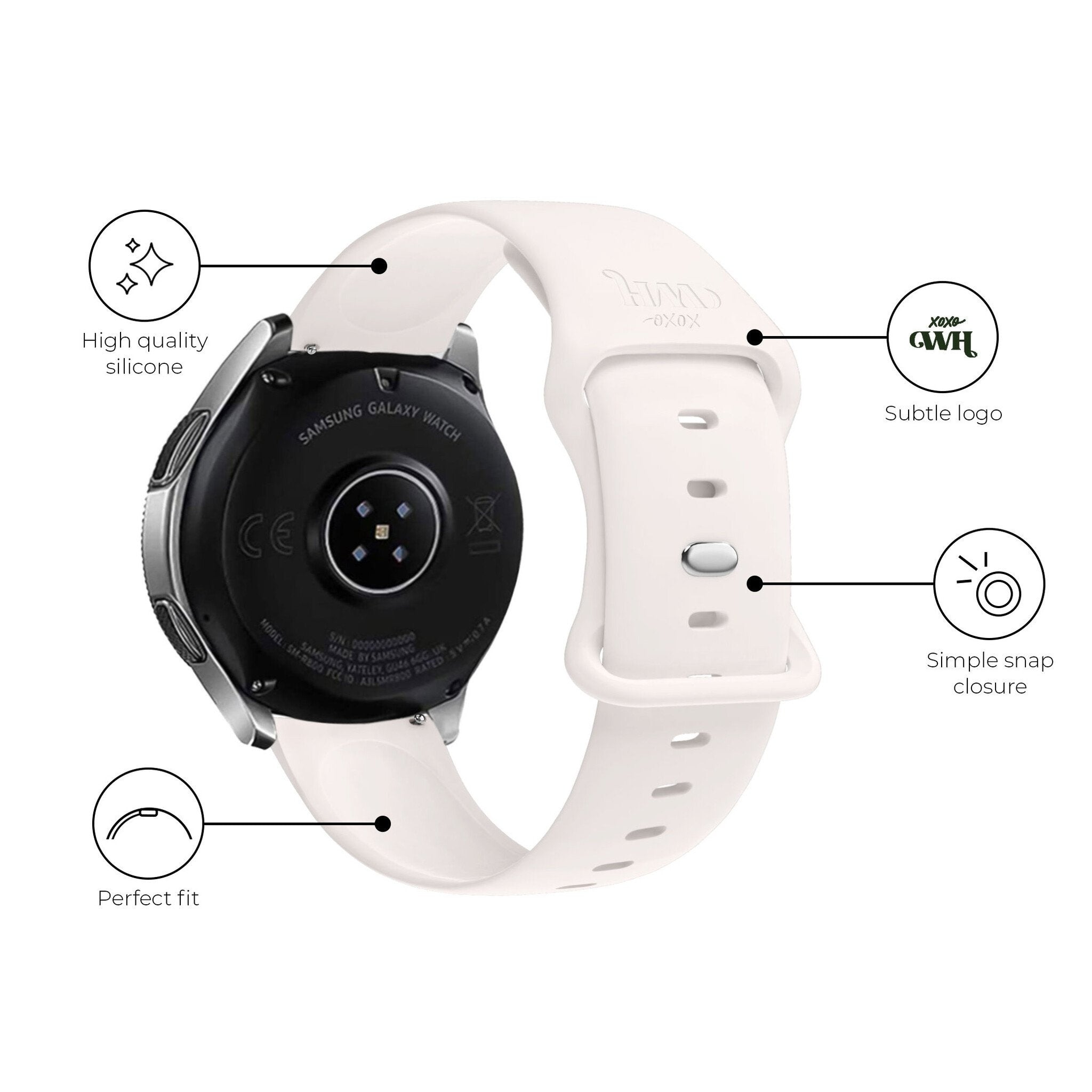 xoxo Wildhearts Samsung Gear S3 Silicone Strap (Beige)