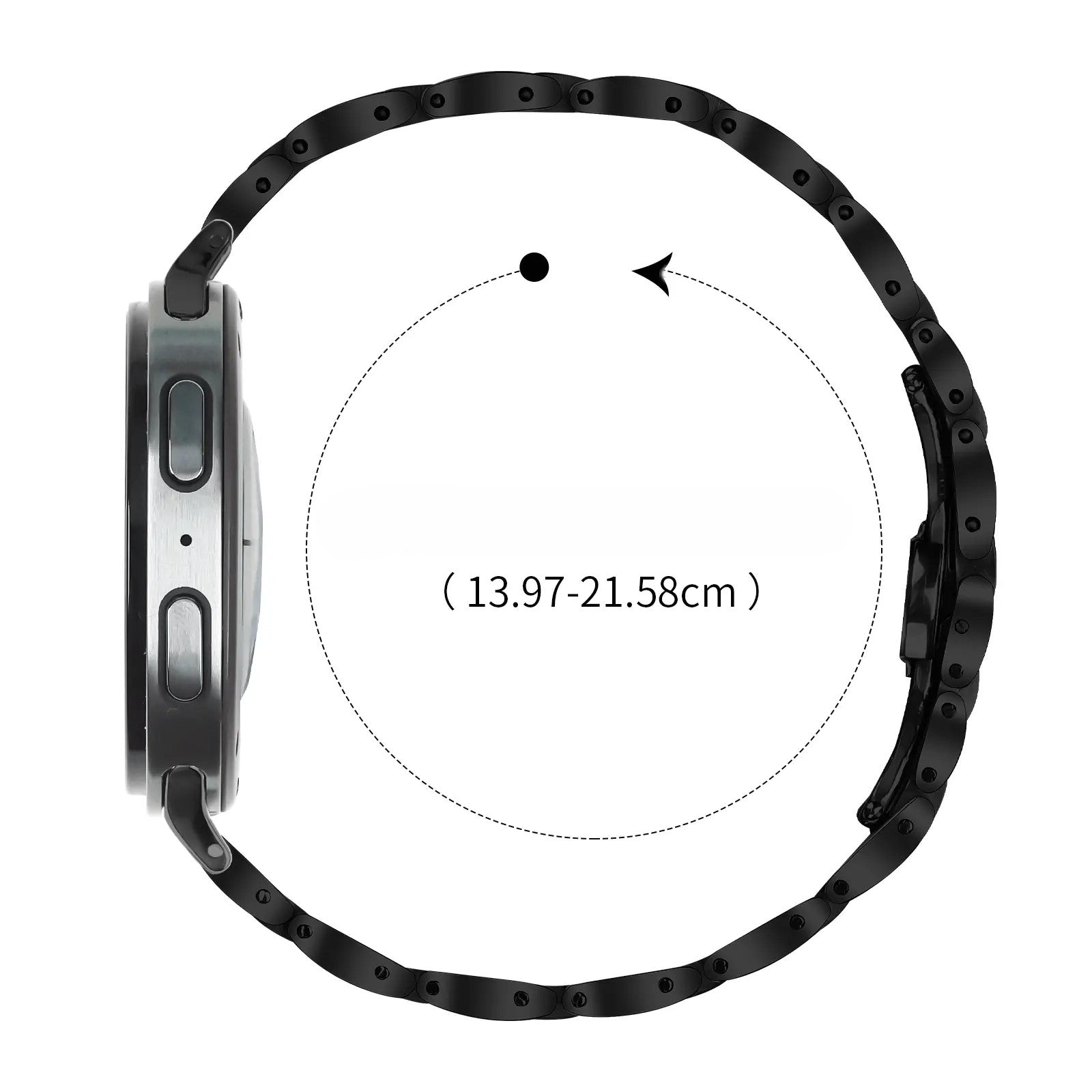 Bracelet acier fin Samsung Galaxy Watch 9 - 40mm (noir)