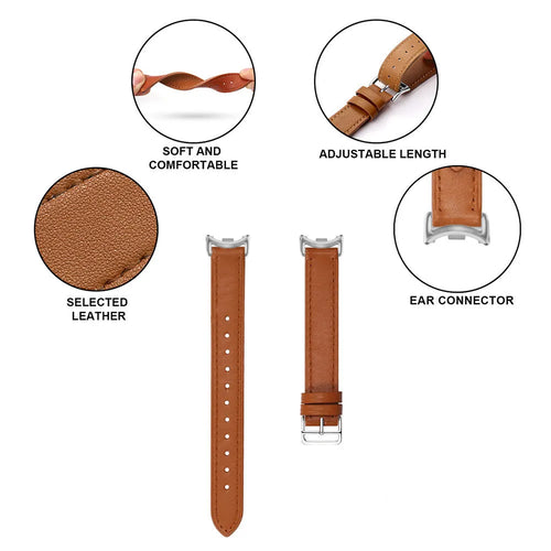 Bracelet en cuir Xiaomi Smart Band 10 (marron)