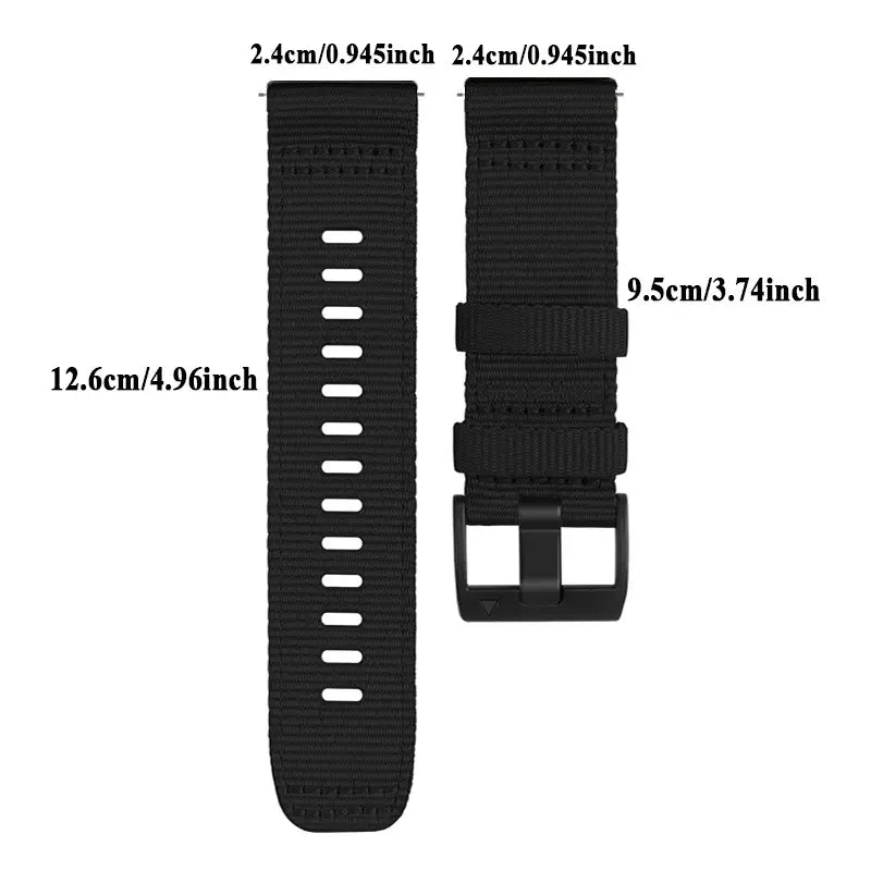 Bracelet nylon à boucle Coros Apex 4 - 46mm (noir)