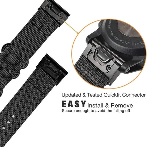 Bracelet nylon à boucle Garmin Forerunner 970 (noir)