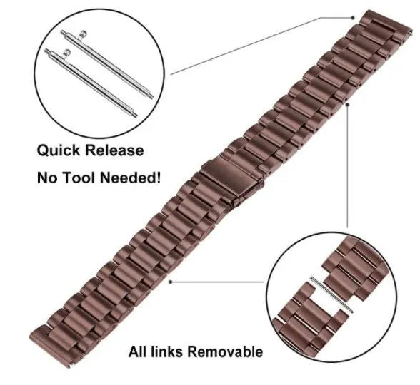 Bracelet acier Amazfit Bip U (Pro) (bronze-marron)