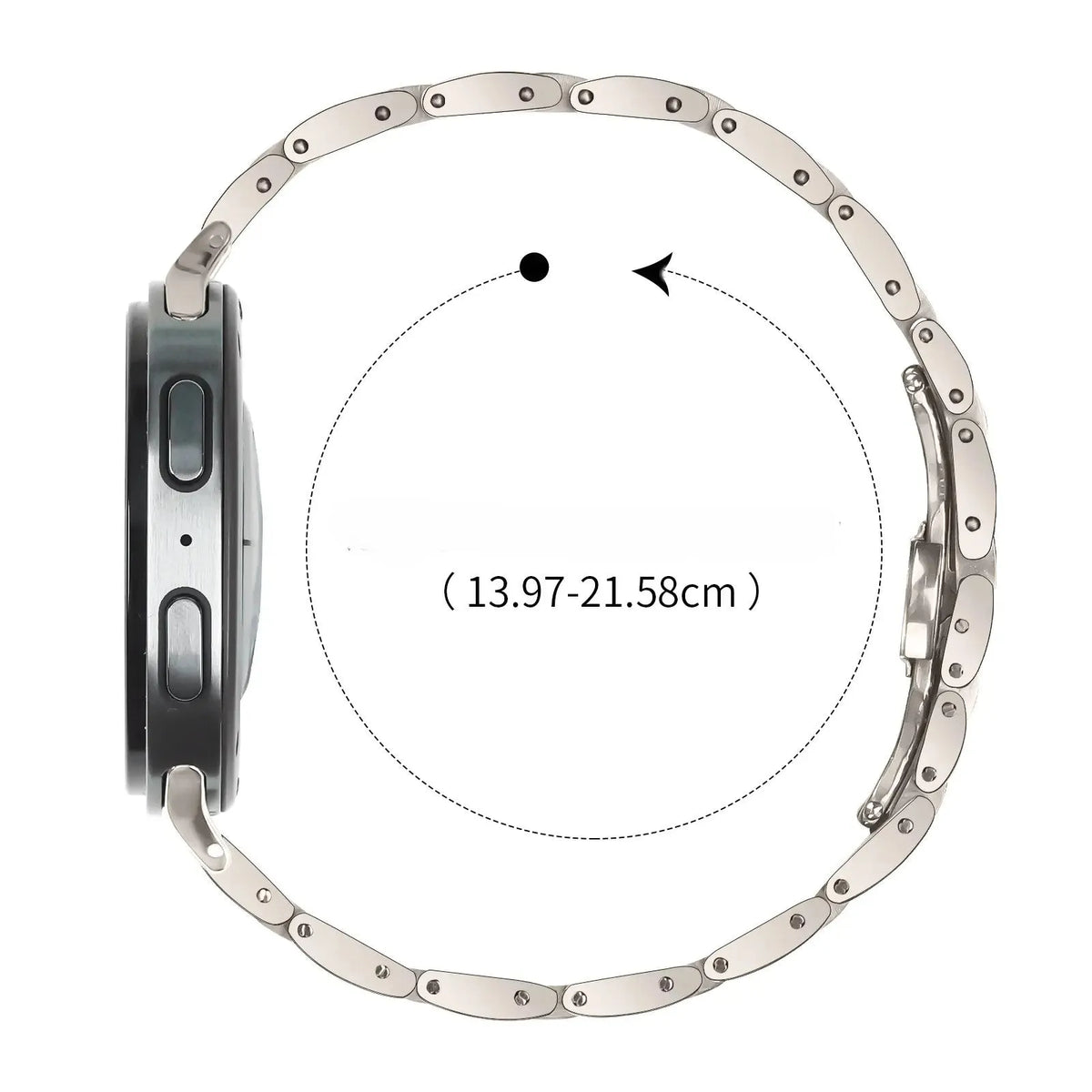 Samsung Galaxy Watch 8 - 44mm Slimfit Steel Strap (Starlight)