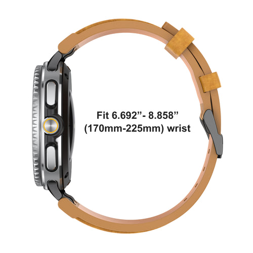 Bracelet cuir solide Samsung Galaxy Watch 9 - 40mm (marron)