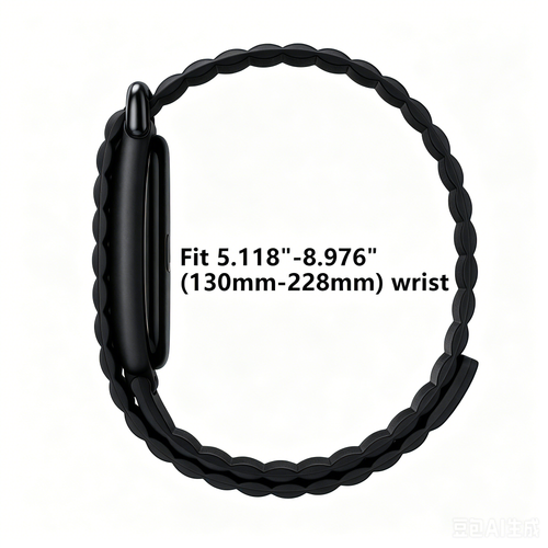 Bracelet magnétique silicone Fitbit Air (noir)