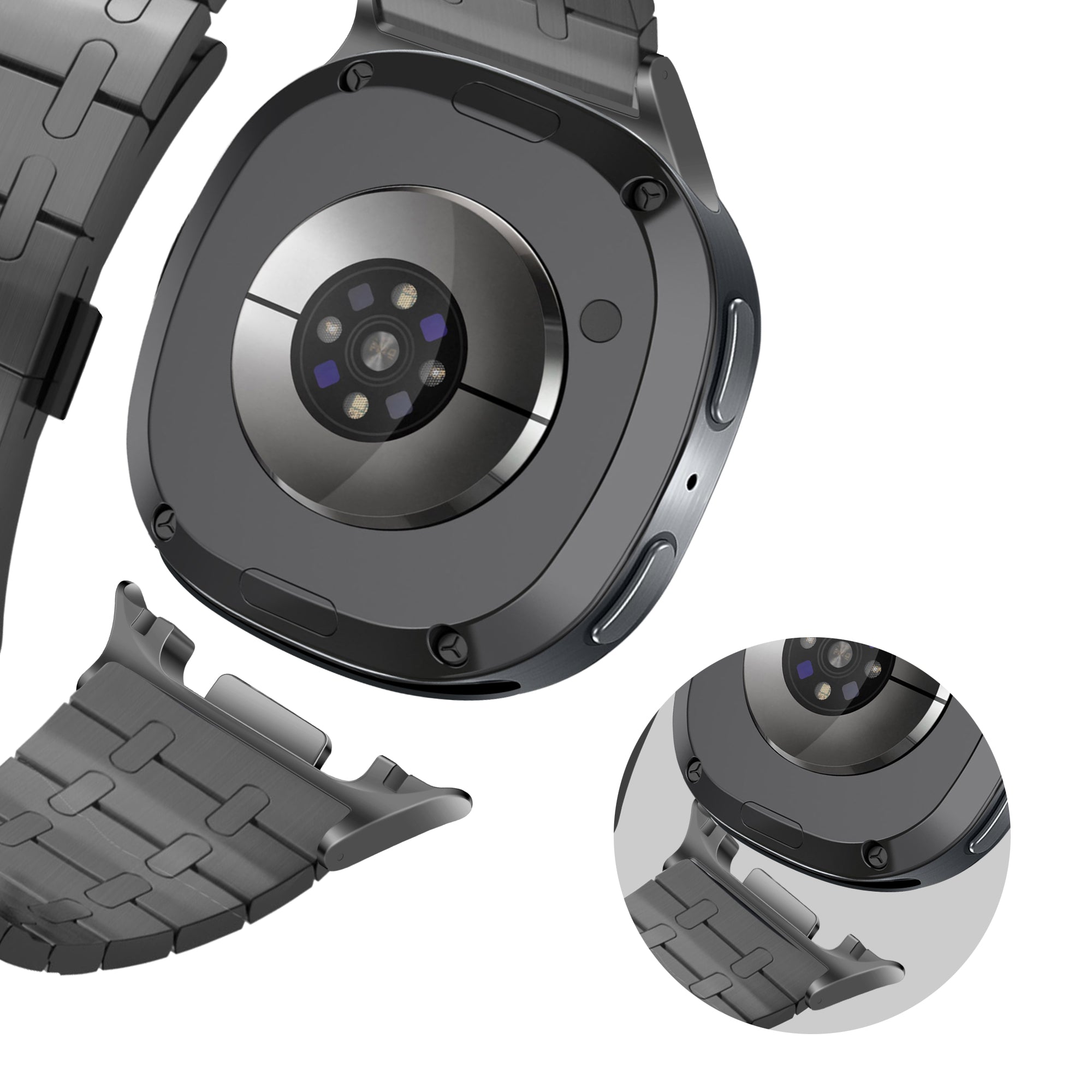Bandz Bracelet acier 'Royal' Samsung Galaxy Watch 8 - 44mm(noir)