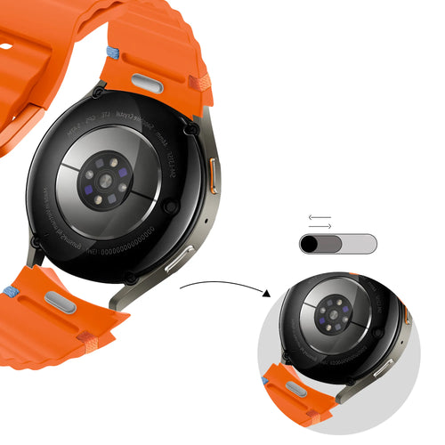Bandz Samsung Galaxy Watch 6 - 44mm Wave Strap 'Easy Fit' (Orange)
