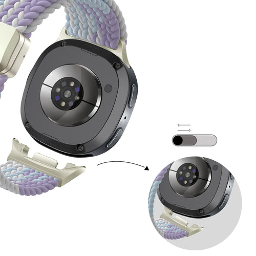 Bandz Samsung Galaxy Watch 8 Classic Magnetic Braided Strap (Purple Mix)
