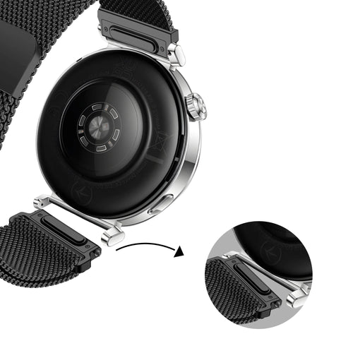 Bandz Bracelet milanais 'Easy fit' Huawei Watch GT 5 - 41mm (noir)